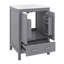 Meuble-lavabo de 48 po avec lavabo, armoire de rangement avec portes à fermeture en douceur, tiroir divisé et tablette de porte double couche-934474042