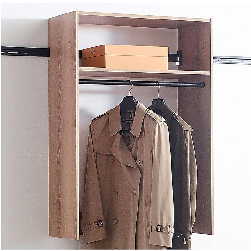 Devi Oak Wall Mounted Wood Closet System
