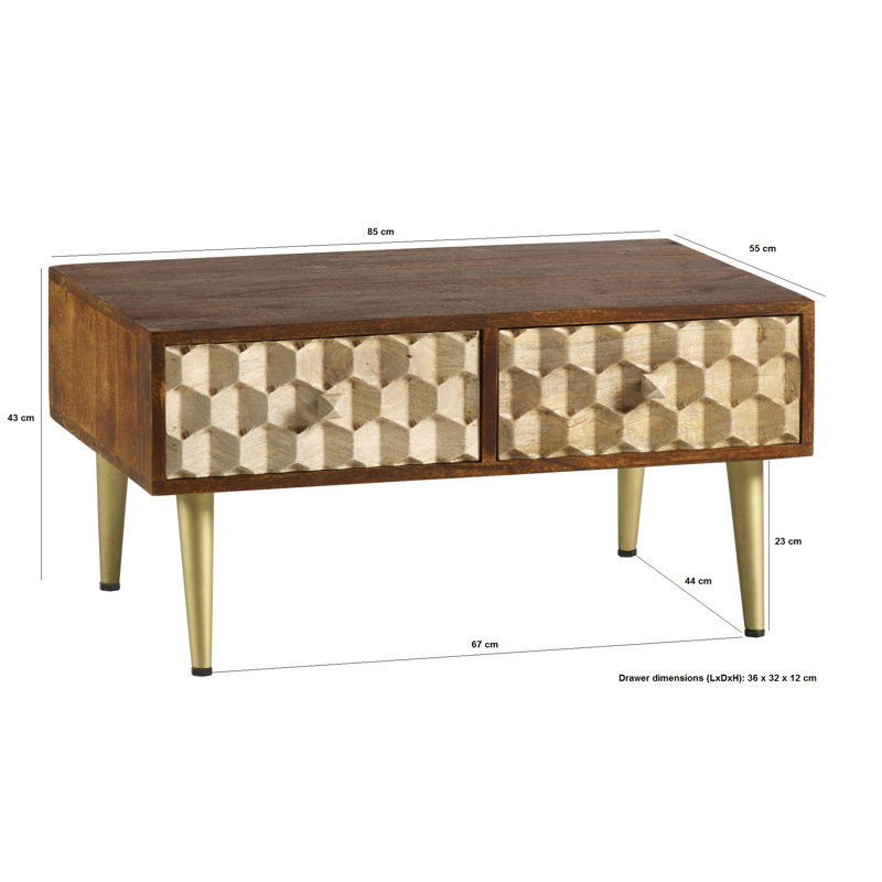 Rosemont Four Leg Coffee Table with Storage