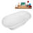 59" Streamline Soaking Freestanding Tub and Tray With Internal Drain-101688387