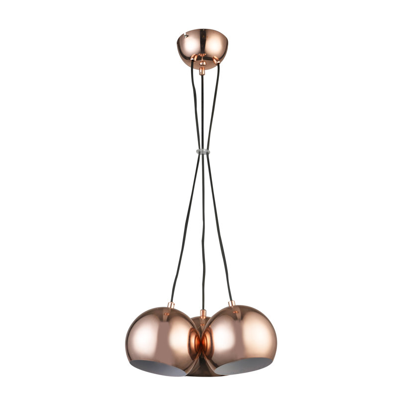 Ursina 3 - Light Copper Globe Pendant