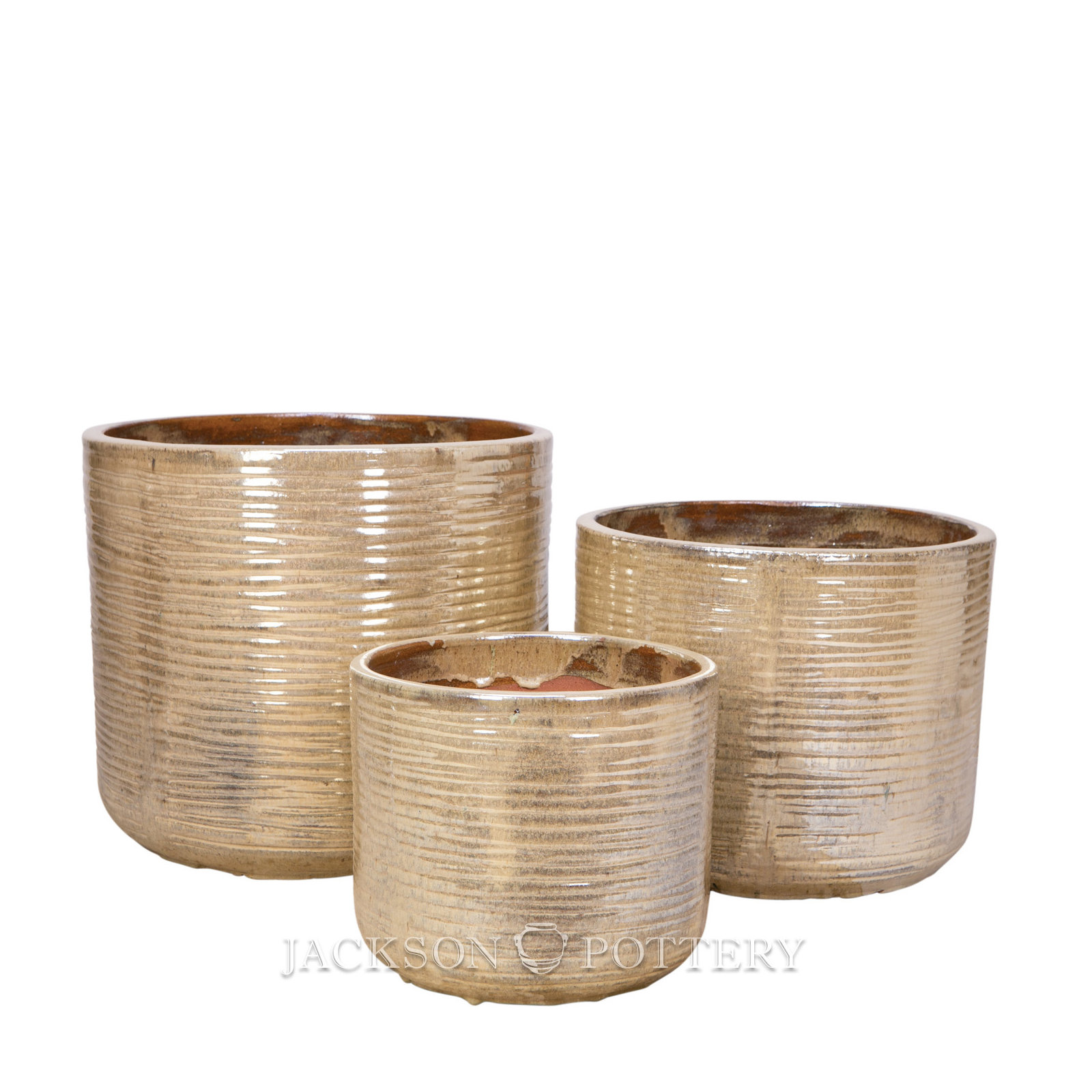 Mirza Cyl Plntr Set Of 3 A,B,C, Pearl White