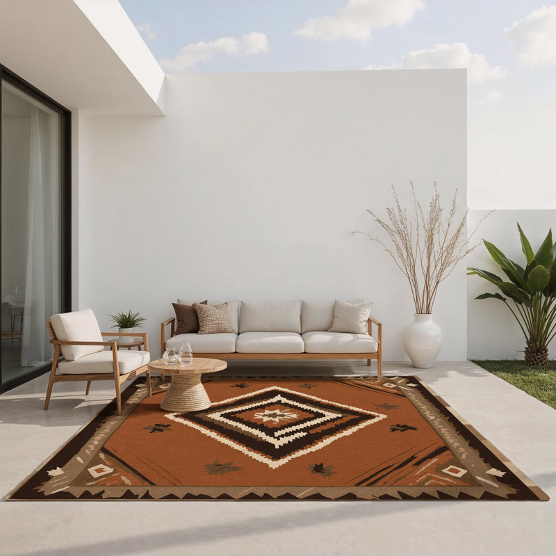 Sunlit Ridge Indoor And Outdoor Area Rug, Rectangle 8' x 10'