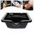 21.85" L x 19.68" W Black Professional ABS Shampoo Bowl Backwash Sink With Faucet