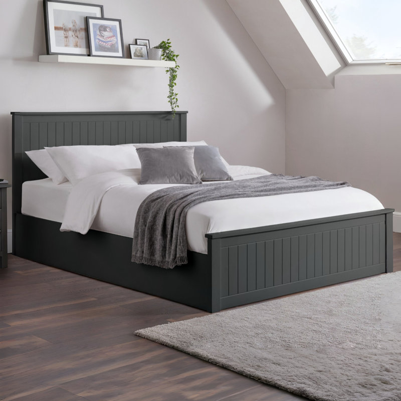 Coralie Storage Bed, Anthracite, Double (4'6)