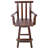 Rustic Bar Stool - Fir Wood Construction, Chair With Footrest,Wide Armrest, Rustic Kitchen Stool, Tall Bistro Chair For Dining Room, Restaurant, Pub, 4-Foot-659732444