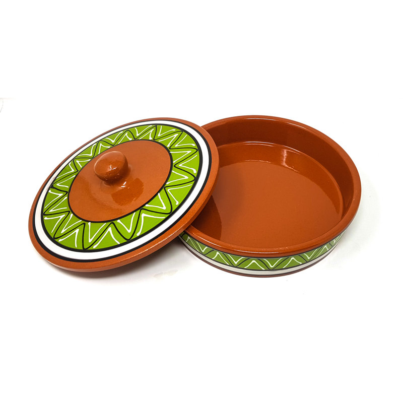 August Grove Kuala Serving Bowl, Green