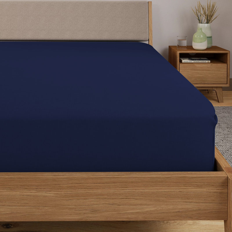Kyonna 200 Thread Count Microfiber Brushed 25cm Fitted Sheet, Super King (6'), Charcoal