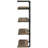 Black And Rustic 4 Shelf For Office, Space Feature Oak Functional Shelving Unit-121115243-121115244