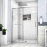 PlywoodPath 60"X72" Shower Enclosure - Tempered Glass, Matte Black, Alluring 60 In. W X 72 H Clear Construction Pywp1494 - View #10