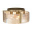  Plafonnier encastré 3 lumières Vinesha en laiton champagne brossé avec verre d'eau ambré-360482384-360482385