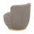 Maya Occasional Swivel Chair In Modern Silver Boucle Fabric On A Solid Wood Base-569830495