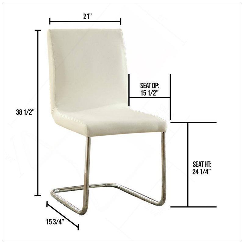 Chaises de salle à manger en similicuir Modern Elegance avec pieds en métal chromé pour des sièges élégants et confortables