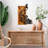 Elegant Wooden Wall Accessory, Walnut & Black, 18.5 x 25.6 x 1.2 inches | 100% Real Wood (Thickness: 1.2 inches) & Durable Metal (Thickness: 0.06 inches) | Unique Design, Perfect for Home Décor & Modern Interiors