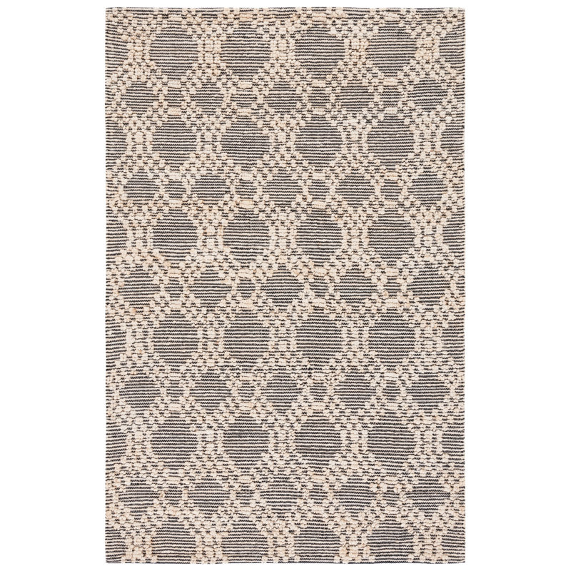 Tapis géométrique en jute / coton Aristia, Rectangle 4pi x 6 pi