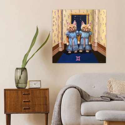Art urbain contemporain de chat Gemini