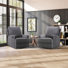 Phaith 29.5" Wide Modern Refined Linen Upholstered Standard Manual Recliner (Set of 2)