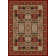 Tapis d'intérieur rouge / beige Weisgerber