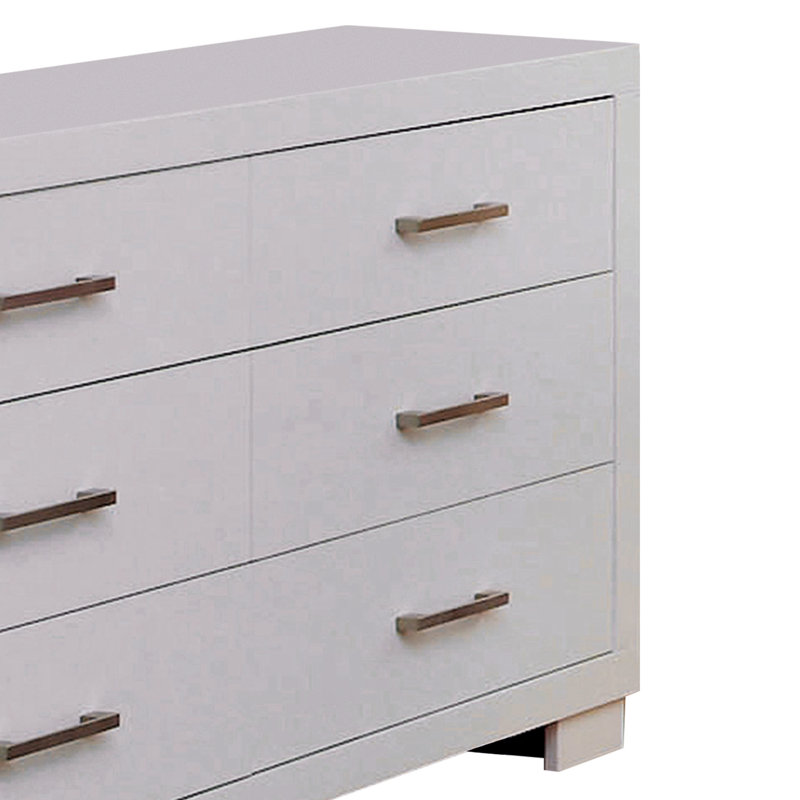 Commode double 6 tiroirs Fareid, Blanc