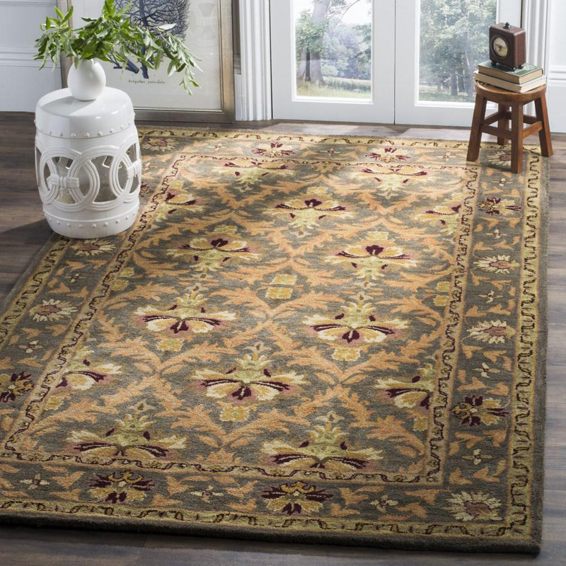 Tapis oriental en laine touffeté à la main Dunbar, Rectangle 9 pi 6 po x 13 pi 6 po