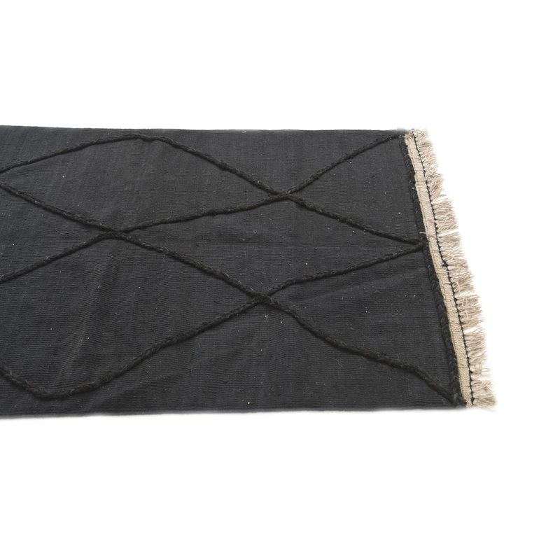 Tapis noir 3 x 5 Parrett