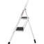 Quash 2 Step Ladder Steel Folding Step Ladder with Black Non-Slip Rubber Portable