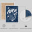 «Botanical Silhouette Blue and White Modern Artwork Minimalist Wall Art Decor», 4 pièces-101519972-101519973