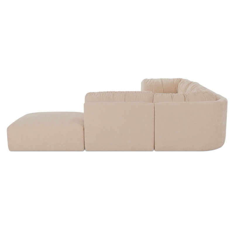 Matina Dream Modular Sectional Oatmeal, Beige Polyester