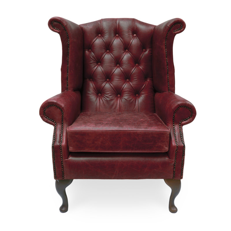 Maritschnik Upholstered Wingback Chair, Red