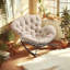 Chaise berçante moderne rembourrée-107375223