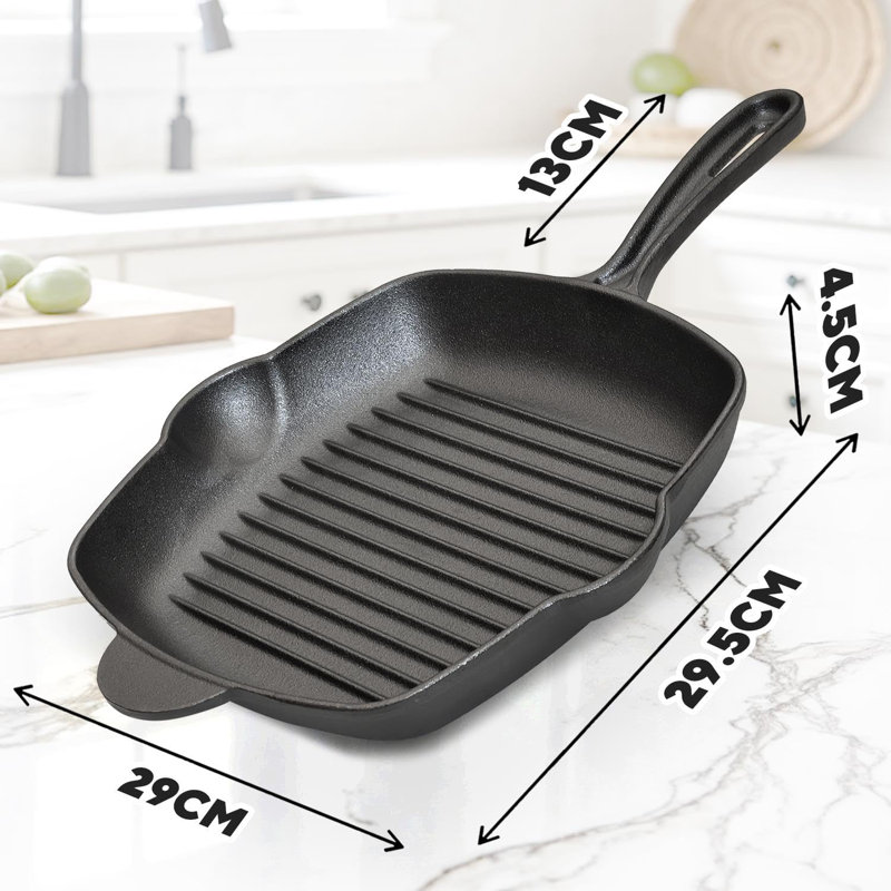Cast Iron Grill & Griddle Pan