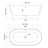 59" X 30" Freestanding Soaking Acrylic Bathtub