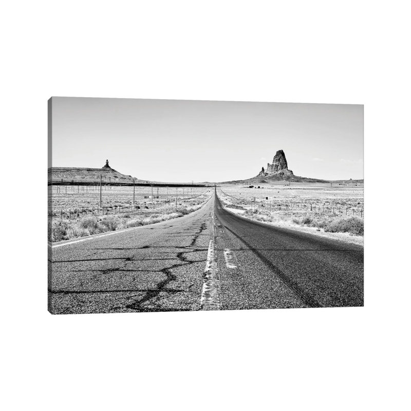 Black Arizona Series - On The Road by Philippe Hugonnard - Wrapped Canvas Print, 20.32 cm H x 30.48 cm W