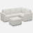 Aubade L-Shape Sectional Sofa Storage Couch With Removable Ottomans-497180725