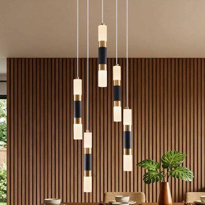 Ilora 5 - Light Modern Cluster LED Kitchen Island Pendant for Contemporary Living Rooms, Dining Spaces And Urban - Inspired Interiors
