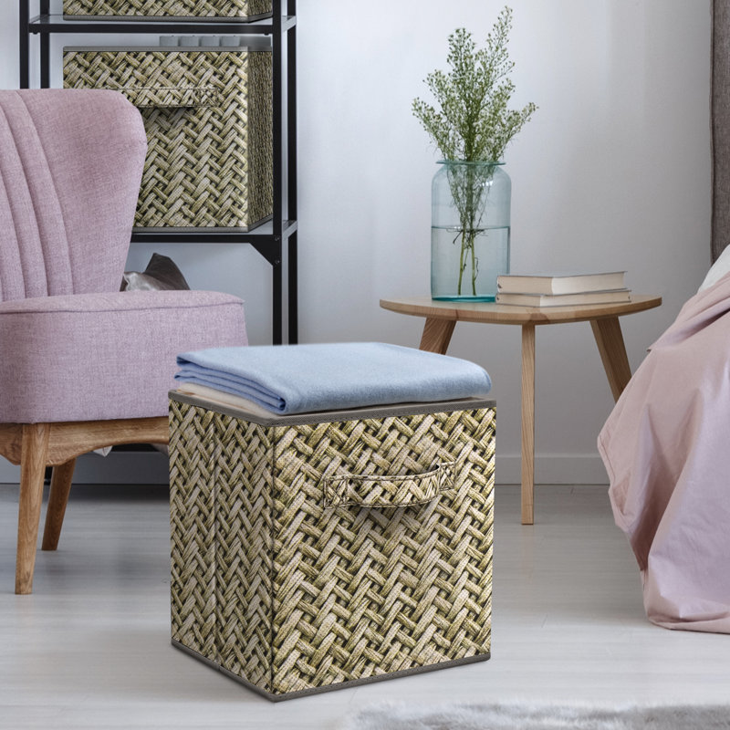 Bacs de rangement pliables en tissu 11 "avec poignées