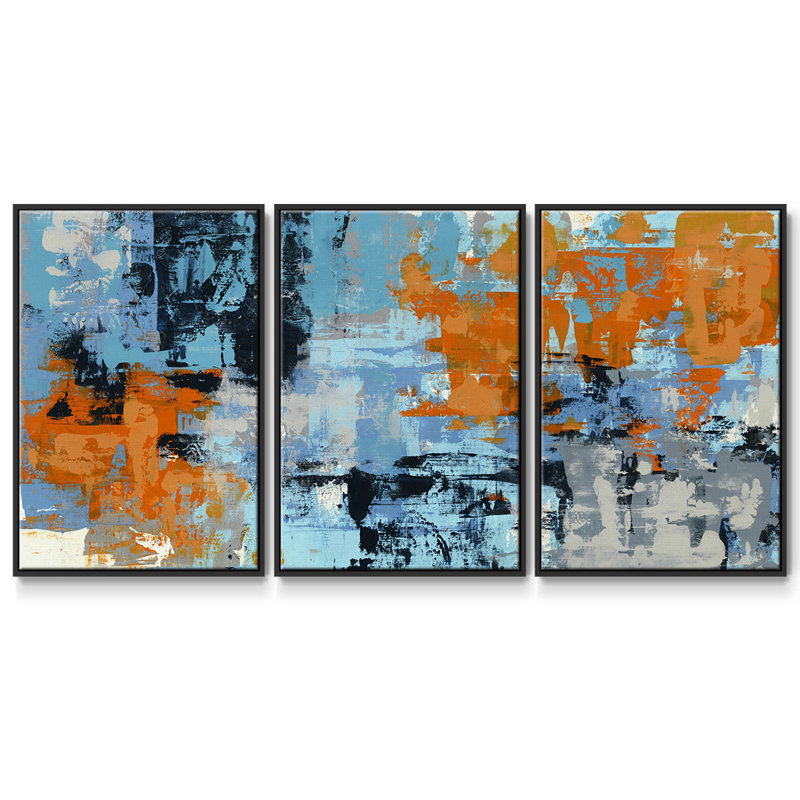 Playground - Multi Piece Framed Canvas, 36" H x 75" W, Black Framed