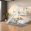 Lit simple au-dessus de double avec glissade, panneau de fibres à densité moyenne en bois, maisonnette moderne pour la maison