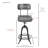 Modern Black 18.5" D x 16.25" W x 38.25" H Adjustable Swivel Barstool with Curved Back-80705662