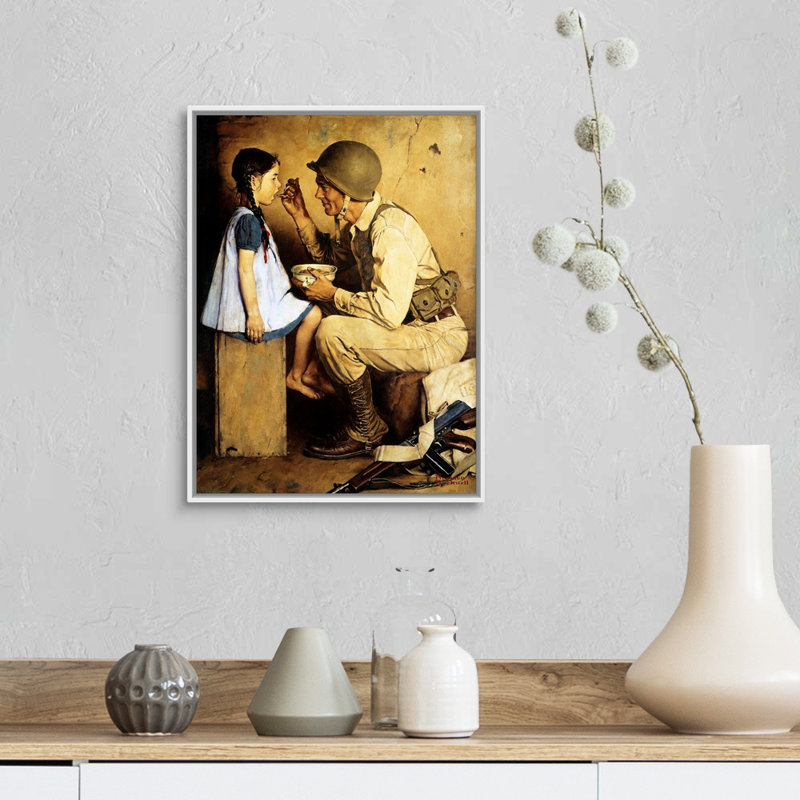 Art mural sur toile The American Way, H 18 po x l 14 po x P 1,75 po, Cadre flottant blanc