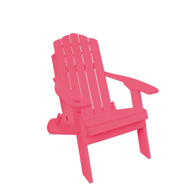hot pink plastic adirondack chair