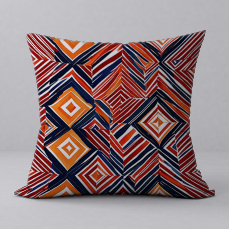 Abstract Reversible Throw Pillow