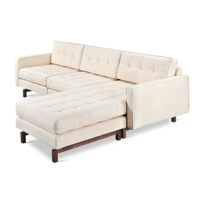 Jane 2 Bi-Sectional, Parliament Stone Performance Twill, Walnut