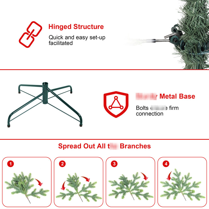 Arbre enneigé 5 pi, 100 lumières blanches chaudes, 263 pointes, base en métal, support de Noël, support, espaces restreints