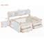 Lit de jour pleine grandeur en bois avec 2 armoires de chevet, tablettes supérieures et amp; 4 tiroirs - aucun sommier nécessaire, robuste et amp; Durable-1273122600