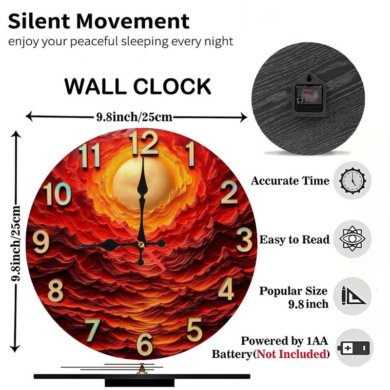 Horloge murale abstraite