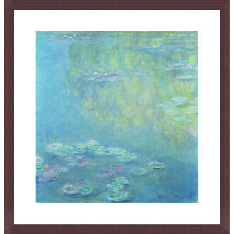 «Waterlilies» par Claude Monet, impression giclée encadrée, H 24,39 po x l 23,5 po
