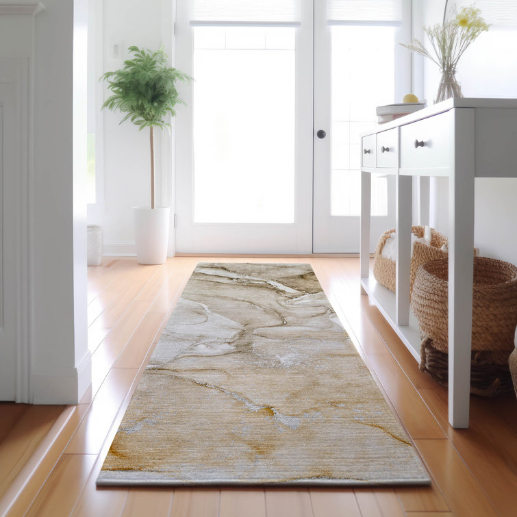 Premium Machine Washable Cerrito AMF516 Brown Rug