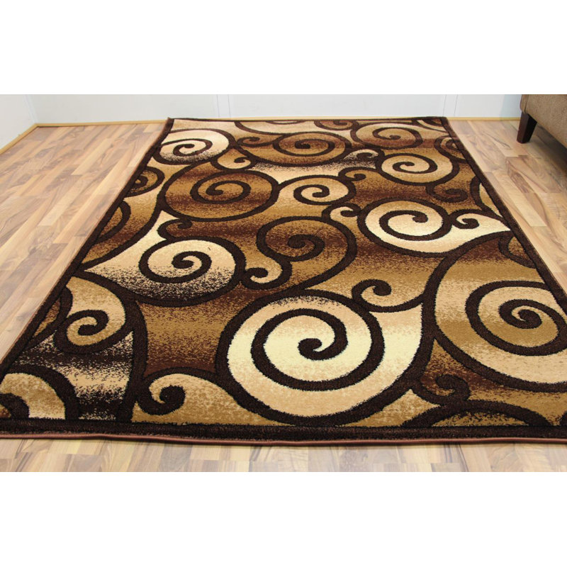 Tapis intérieur/extérieur Tobis Beige/marron, 5' x 7'