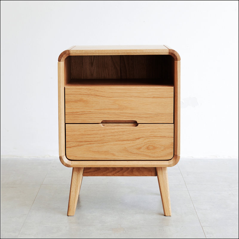 Table de chevet en bois massif Pure